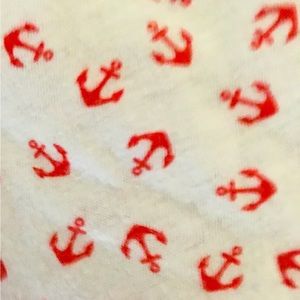 Scoop neck three quarter length Ann Taylor shirt with anchor print size XL